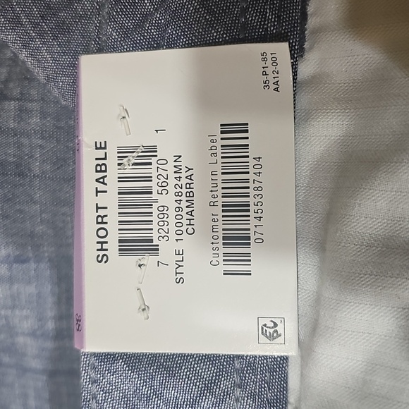 Club Room Men's 4 Way Stretch Chambray Shorts, Size 38 - Picture 5 of 5